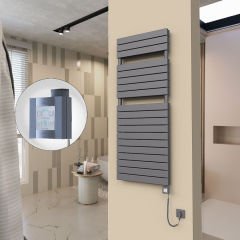 20H Elektrikli Havlupan 600x1550 Antrasit Ktx4 1000 Watt Spiral Kablolu