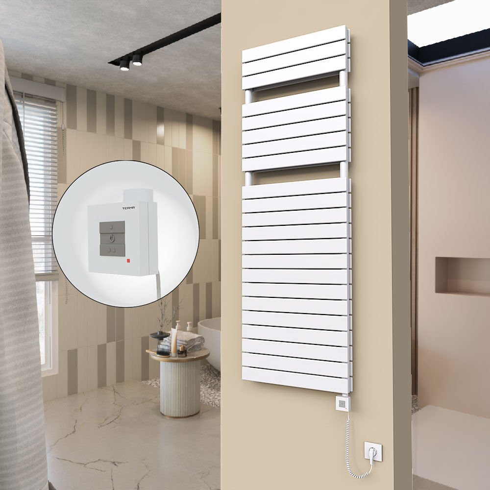 20H Elektrikli Havlupan 600x1772 Beyaz Ktx1 1000 Watt Spiral Kablolu