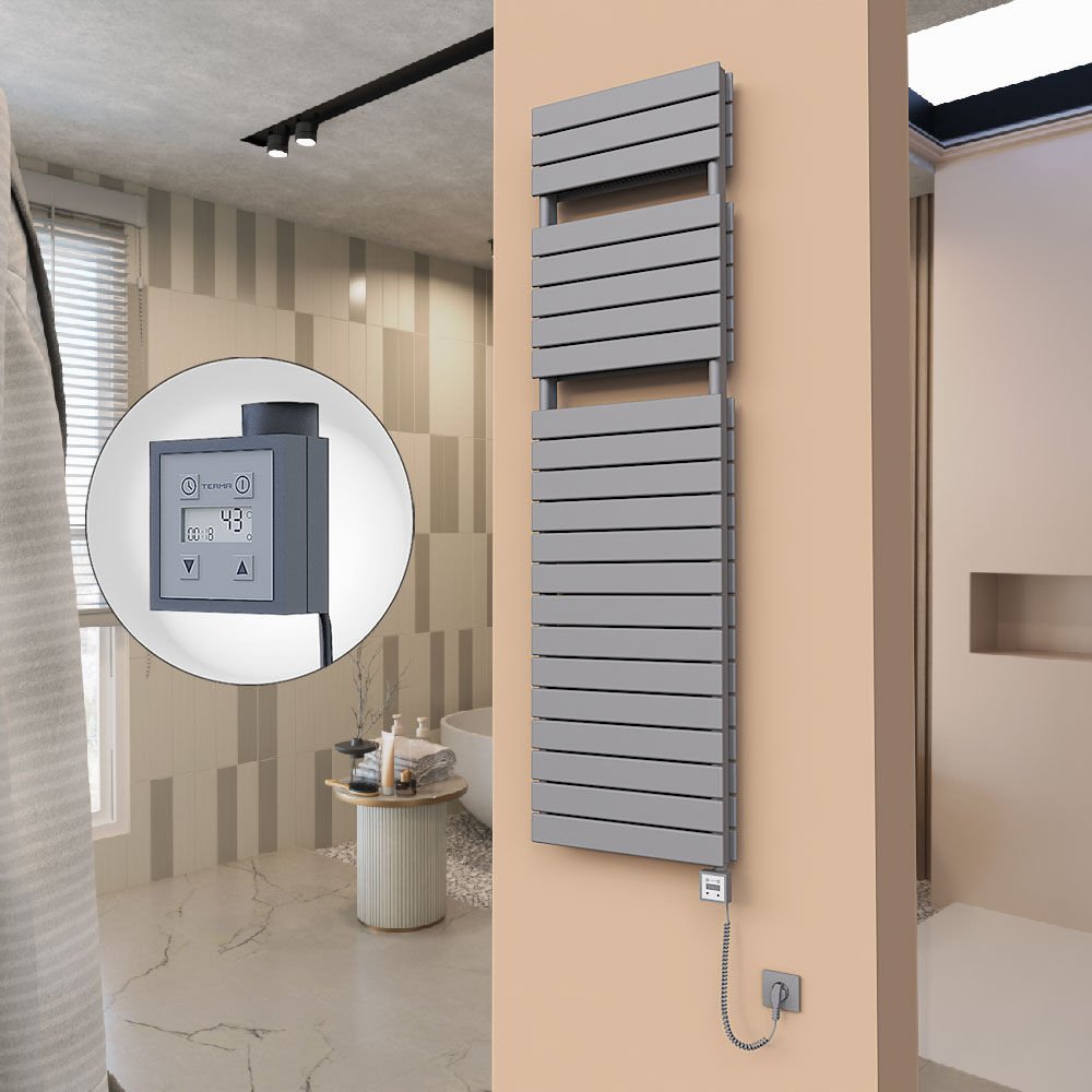 21H Elektrikli Havlupan 500x1772 Antrasit Ktx3 1000 Watt Spiral Kablolu