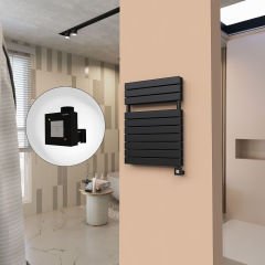 21H Elektrikli Havlupan 600x810 Mat Siyah Ktx1 1000 Watt