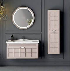 Tivoli 100 cm Banyo Dolabı Bej Dişbudak Alt, Üst ve Yan Boy Dolap