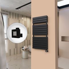 21H Elektrikli Havlupan 600x1180 Mat Siyah Ktx1 1000 Watt