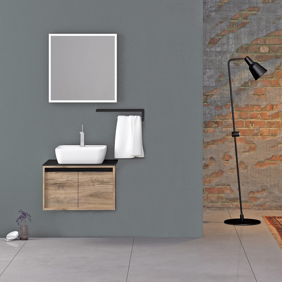 Sorento 65 cm Banyo Dolabı Dorado