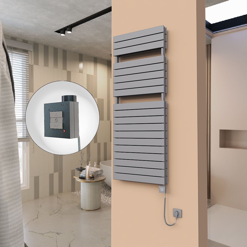 21H Elektrikli Havlupan 600x1550 Antrasit Ktx1 1000 Watt Spiral Kablolu