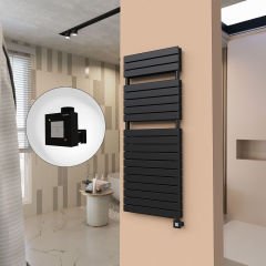 21H Elektrikli Havlupan 600x1550 Mat Siyah Ktx1 1000 Watt