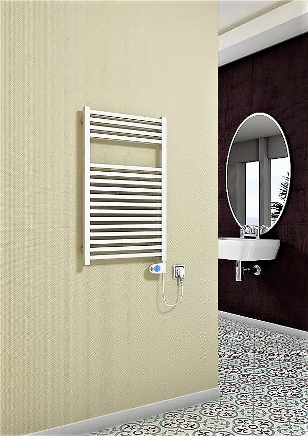 Barbados Elektrikli Havlupan 600 Watt 500x800 Beyaz (Musa Termostat)