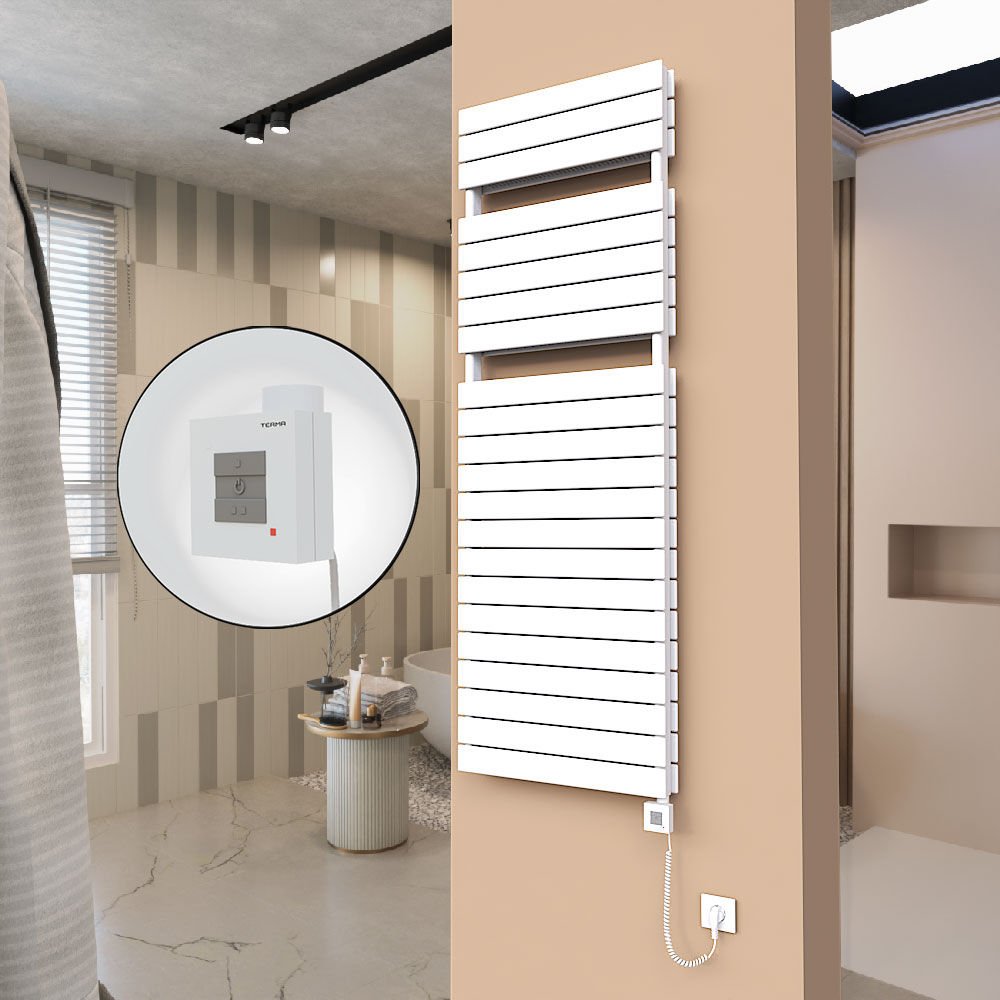 21H Elektrikli Havlupan 600x1772 Beyaz Ktx1 1000 Watt Spiral Kablolu