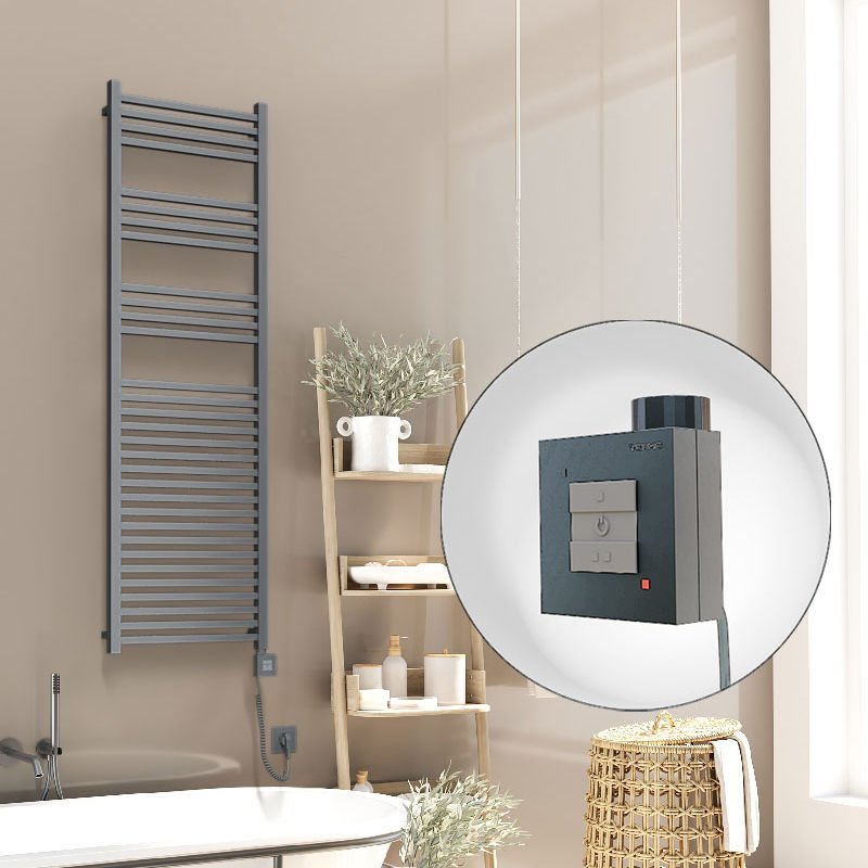 Barbados Elektrikli Havlupan 500x1600 Antrasit Texture (KTX1 Termostat) 1000W Spiral Kablolu