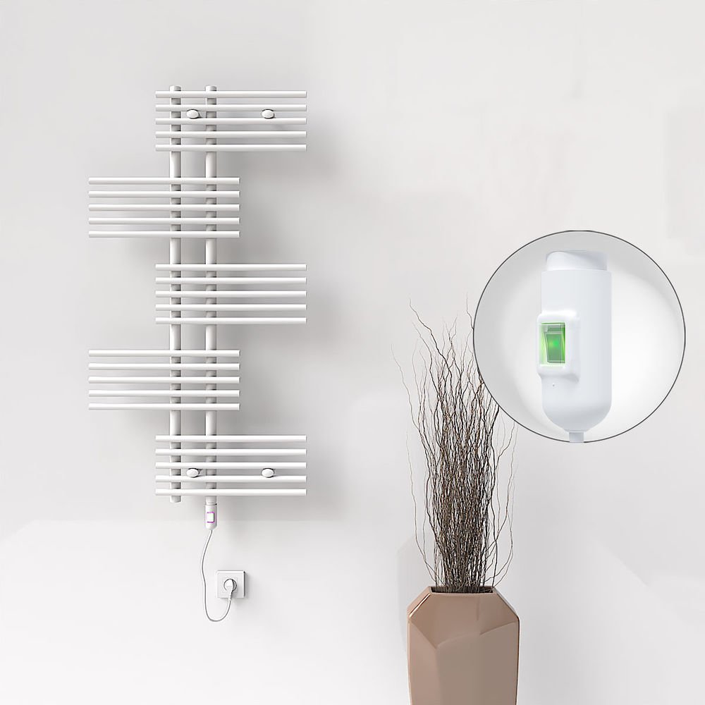 FIJI Elektrikli Havlupan 650x1250 Beyaz (On/Off Düğmeli) 600W