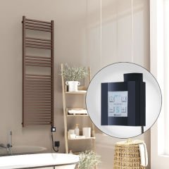 Barbados Elektrikli Havlupan 500x1600 Bakır Eskitme Parlak (KTX4 Termostat) 600W Spiral Kablolu