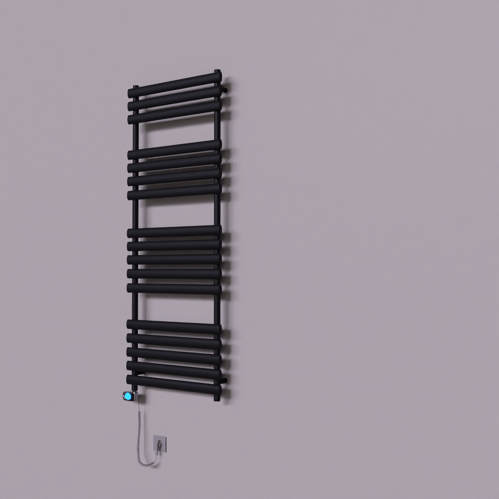 Volga Dekoratif Elektrikli Havlupan 600x1600 Siyah (Musa Termostat) 900W