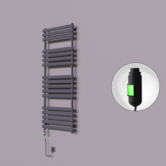 Volga Dekoratif Elektrikli Havlupan 600x1600 Koyu Antrasit (On/Off Düğmeli) 900W