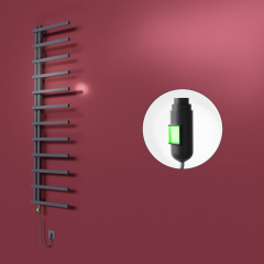 Zap Dekoratif Elektrikli Havlupan 500x1150 Koyu Antrasit (On/Off Düğmeli) 300W