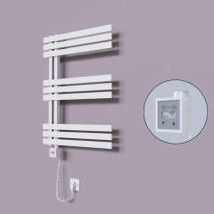 Thames Dekoratif Elektrikli Havlupan 500x800 Beyaz (KTX3 Termostat) 300W Spiral Kablolu