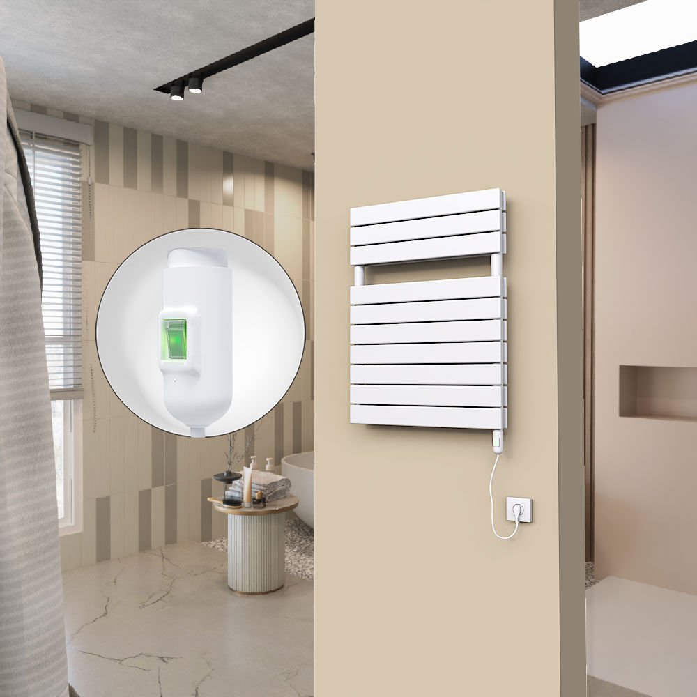20H Elektrikli Havlupan 600x810 Beyaz (On/Off Düğmeli) 900 W