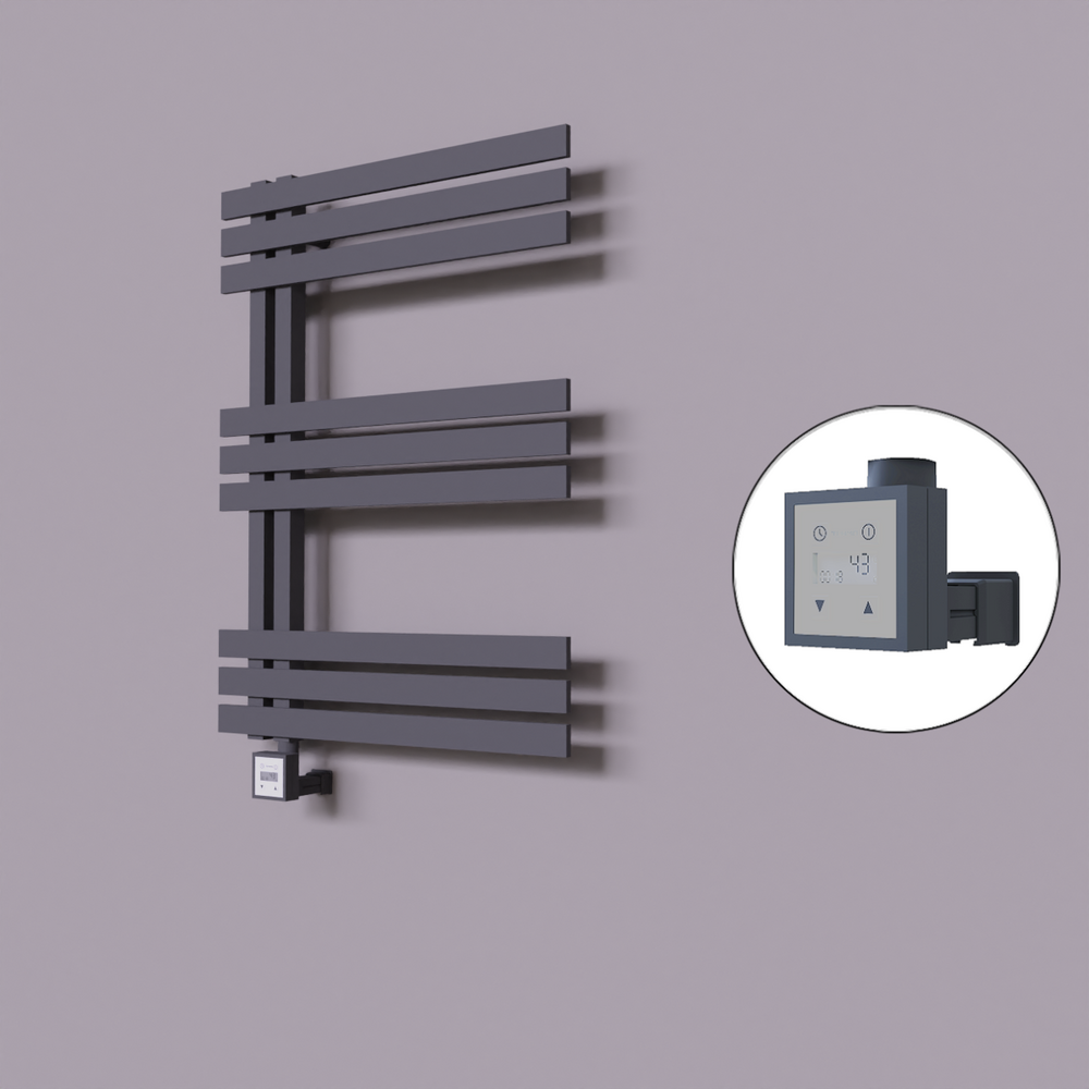 Thames Dekoratif Elektrikli Havlupan 500x800 Koyu Antrasit (KTX3 Termostat) 300W