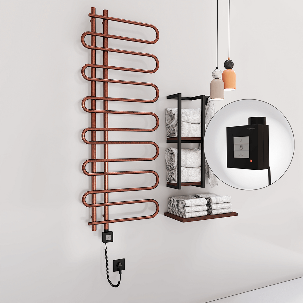 ZANTE Elektrikli Havlupan 600x1400  Bakır Eskitme (KTX1 Termostat) 300W Spiral Kablolu
