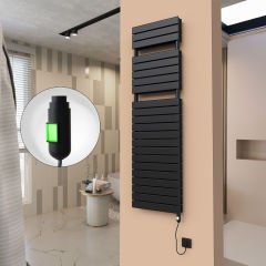 21H Elektrikli Havlupan 500x1772 Mat Siyah (On/Off Düğmeli) 1500 W