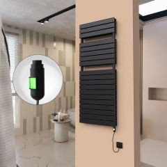 21H Elektrikli Havlupan 600x1550 Mat Siyah (On/Off Düğmeli) 1500 W