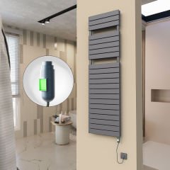 20H Elektrikli Havlupan 500x1772 Antrasit (On/Off Düğmeli) 1500 W