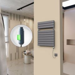 20H Elektrikli Havlupan 600x810 Antrasit (On/Off Düğmeli) 900 W