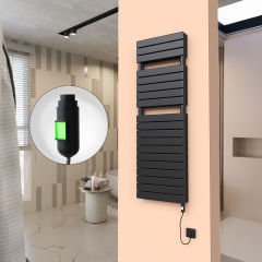 20H Elektrikli Havlupan 500x1550 Mat Siyah (On/Off Düğmeli) 1200 W