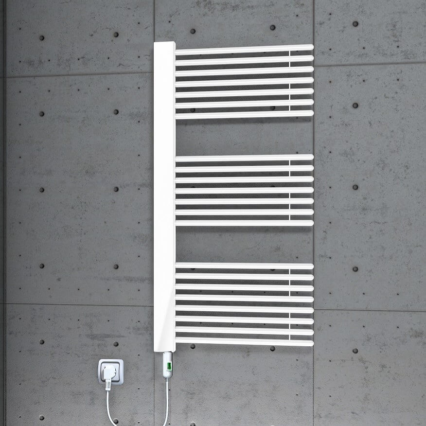 Male Elektrikli Havlupan 600x1190 Beyaz (On/Off Düğmeli) 900 W
