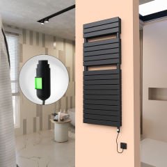 20H Elektrikli Havlupan 600x1550 Mat Siyah (On/Off Düğmeli) 1200 W