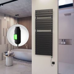 10H Elektrikli Havlupan 600x1550 Mat Siyah (On/Off Düğmeli) 900 W