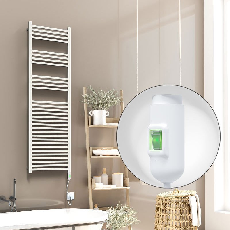 Barbados Elektrikli Havlupan 500x1600 Beyaz Parlak (On/Off Düğmeli) 900W