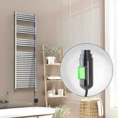 Barbados Elektrikli Havlupan 500x1600 Krom  (On/Off Düğmeli) 600W