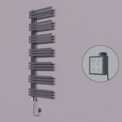 Thames Dekoratif Elektrikli Havlupan 500x1800 Koyu Antrasit (KTX3 Termostat) 1000W Spiral Kablolu