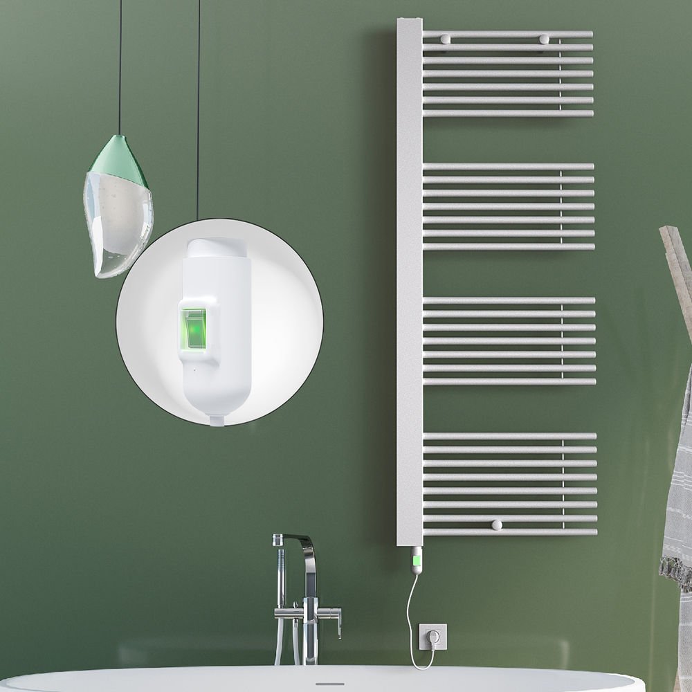 MALE Elektrikli Havlupan 600x1600  Beyaz (On/Off Düğmeli) 900W