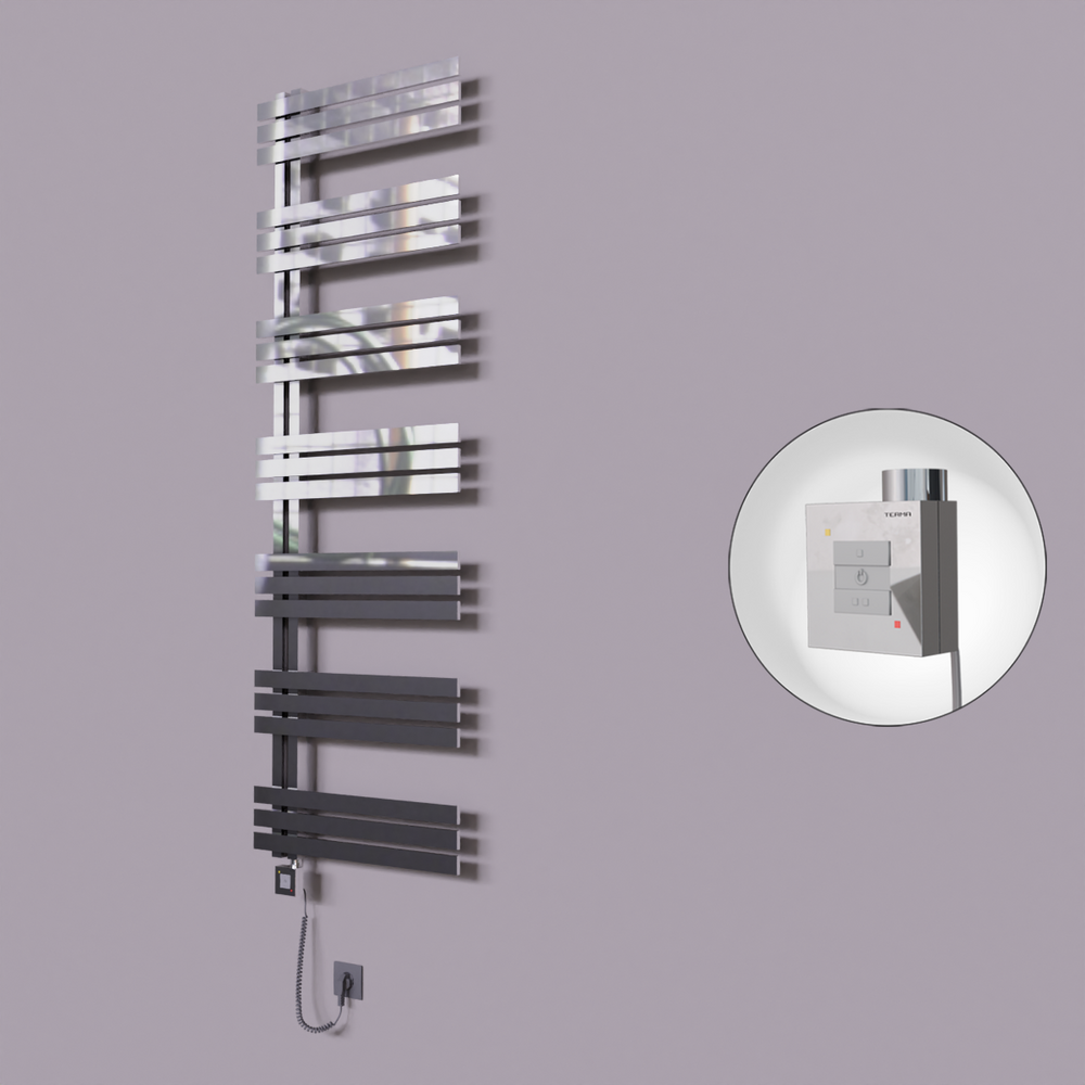 Thames Dekoratif Elektrikli Havlupan 500x1800 Krom (KTX1 Termostat) 600W Spiral Kablolu