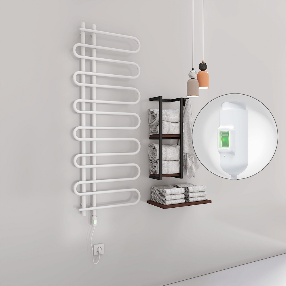 ZANTE Elektrikli Havlupan 600x1400  Beyaz (On/Off Düğmeli) 600W