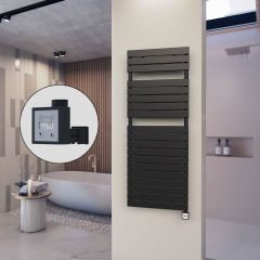 10H Elektrikli Havlupan 600x1550 Mat Siyah Ktx3 1000 W