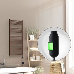 Barbados Elektrikli Havlupan 500x1200 Bakır Eskitme Parlak (On/Off Düğmeli) 600W