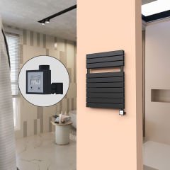 20H Elektrikli Havlupan 600x810 Mat Siyah Ktx3 1000 W