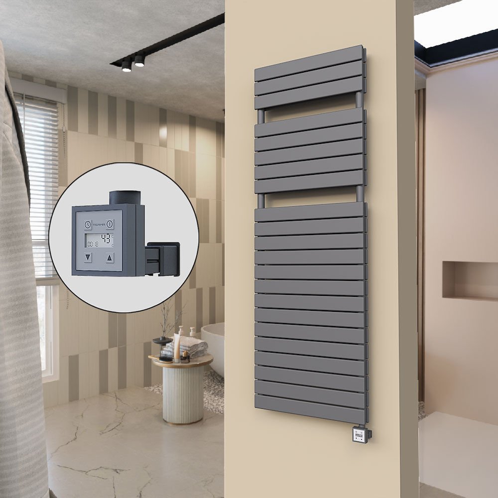 20H Elektrikli Havlupan 600x1772 Antrasit Ktx3 1000 W