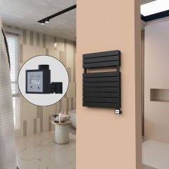 21H Elektrikli Havlupan 600x810 Mat Siyah Ktx3 1000 W
