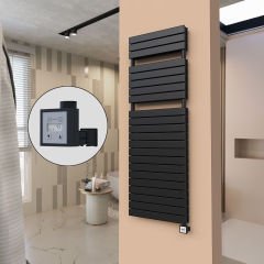 21H Elektrikli Havlupan 600x1772 Mat Siyah Ktx3 1000 W