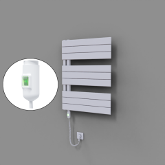 Sirius Dekoratif Elektrikli Havlupan 600x800 Beyaz (On/Off Düğmeli) 600W