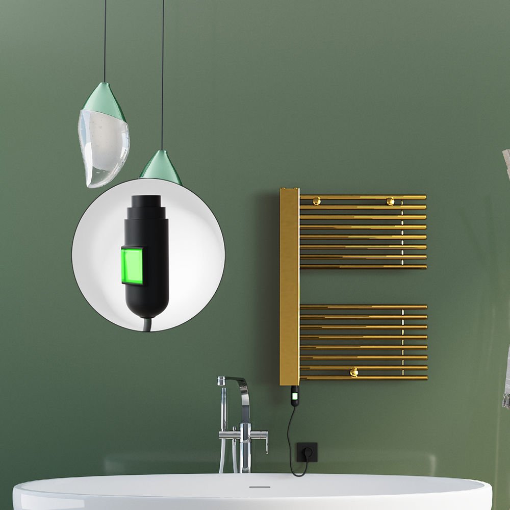 MALE Elektrikli Havlupan 600x800  Altın (On/Off Düğmeli) 300W