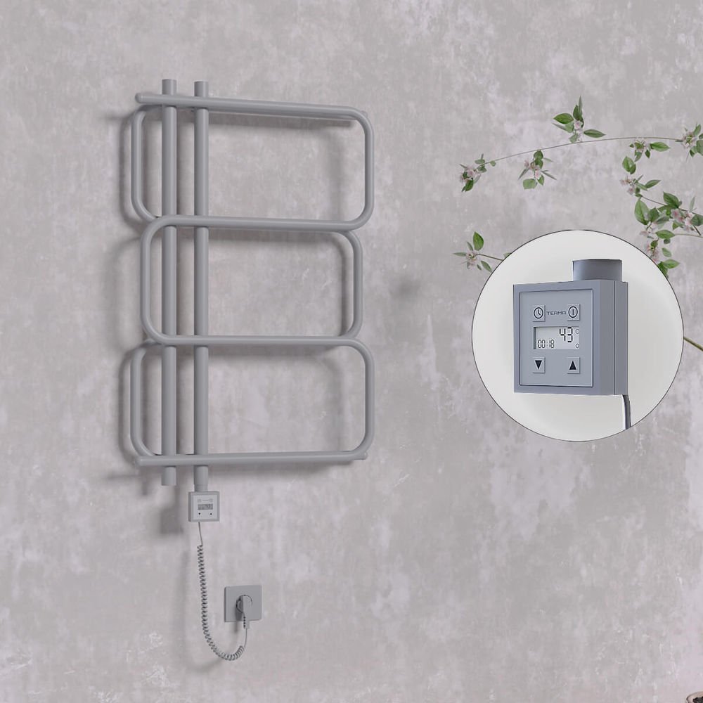 MATSU Elektrikli Havlupan 540x884  Antrasit (KTX3 Termostat) 300W Spiral Kablolu