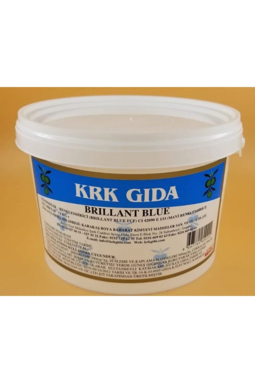 Krk Gıda (Brilliant Blue E 133) Açık Mavi Gıda Boyası 1 Kg