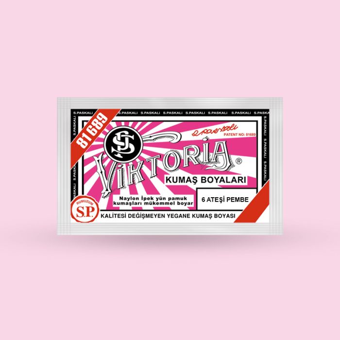 Viktoria Toz Kumaş Boyası 06 Ateşi Pembe