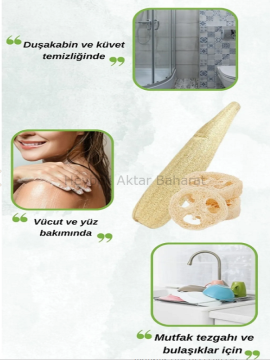 Doğal Ham Kabak Lifi (71-90 Cm) Mutfak Banyo Doğal Kese Kabak Kesesi