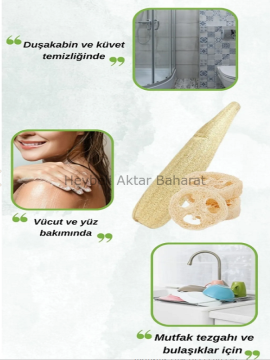 Doğal Ham Kabak Lifi (60-70 Cm) Mutfak Banyo Doğal Kese Kabak Kesesi