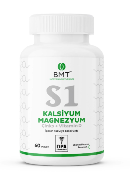 Biomet Bmt S1 Kalsiyum, Magnezyum, Çinko, Vitamin D Takviye Edici Gıda 60 Tablet