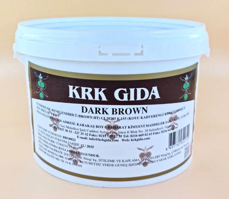 Krk Gıda  Dark Brown E155 Koyu Kahverengi Gıda Boyası 1 Kg